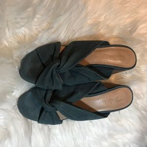 Madewell The Sari Crisscross Sandal Chunky Heel K2Y Womens 7.5